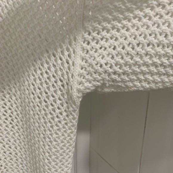 AUTOGRAPH white loose knit long sleeve sweater Sz XL - Picture 8 of 9